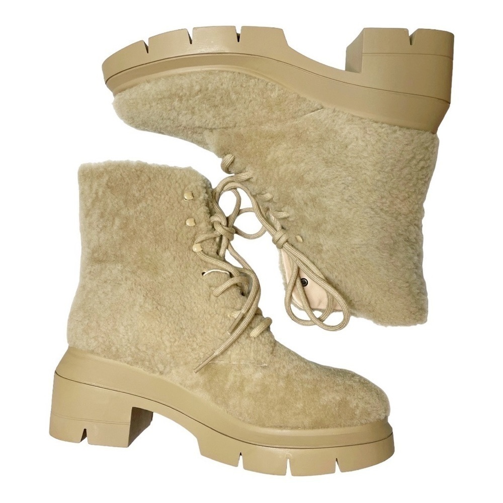 Stuart Weitzman Nib Nisha Chill Shearling Booties… - image 3